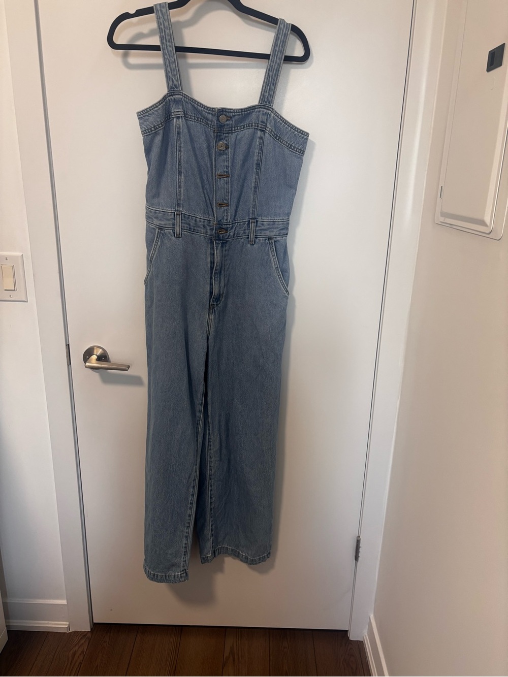 Levi’s Light Blue Denim Wide-Leg Jumpsuit - Picture 3 of 7